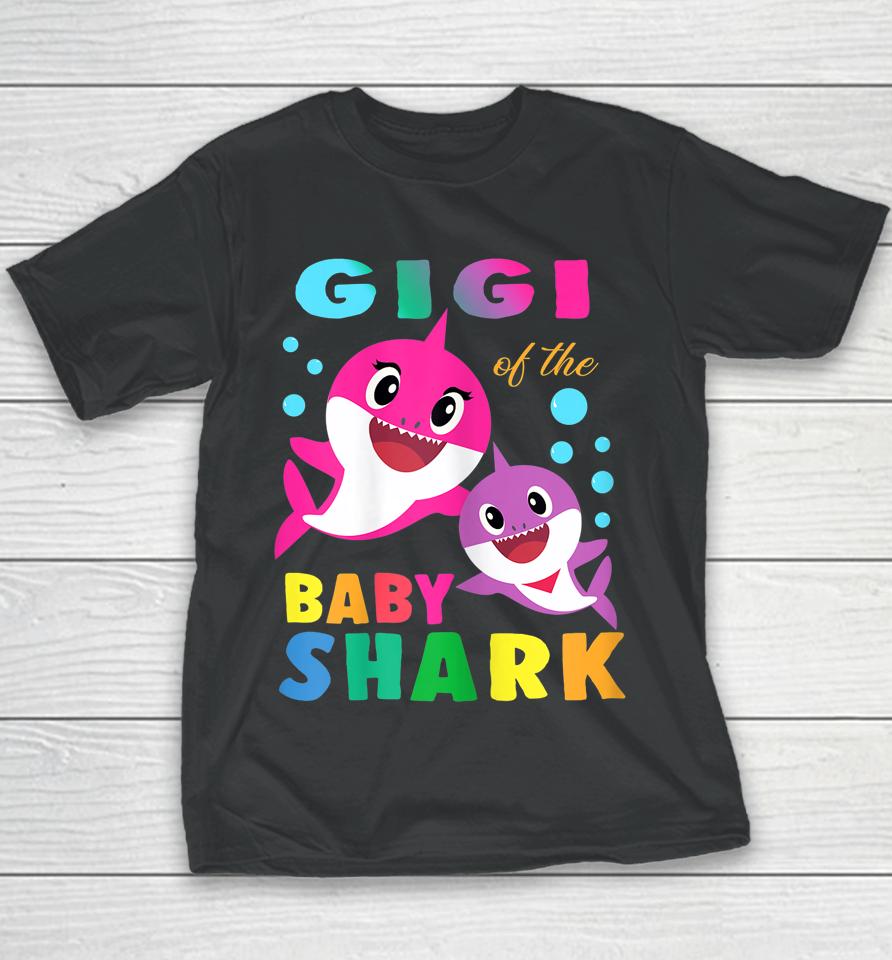 Gigi Of The Birthday Baby Gigi Shark Family Mother's Day Youth T-Shirt