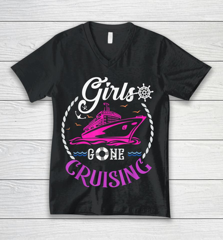 Girls Gone Cruising Unisex V-Neck T-Shirt