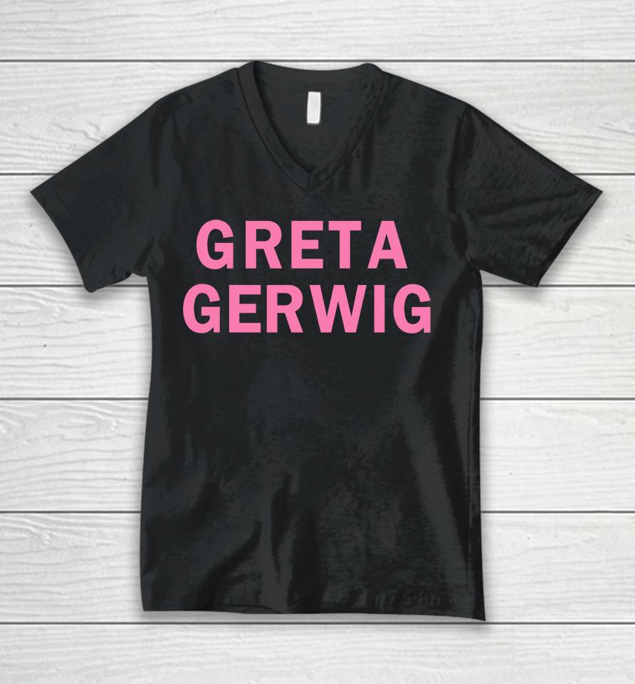 Girls On Tops Greta Gerwig Unisex V-Neck T-Shirt