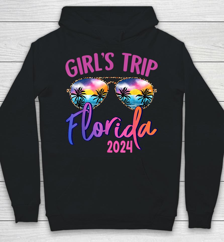 Girls Trip Florida 2024 Sunglasses Summer Girlfriend Group Hoodie
