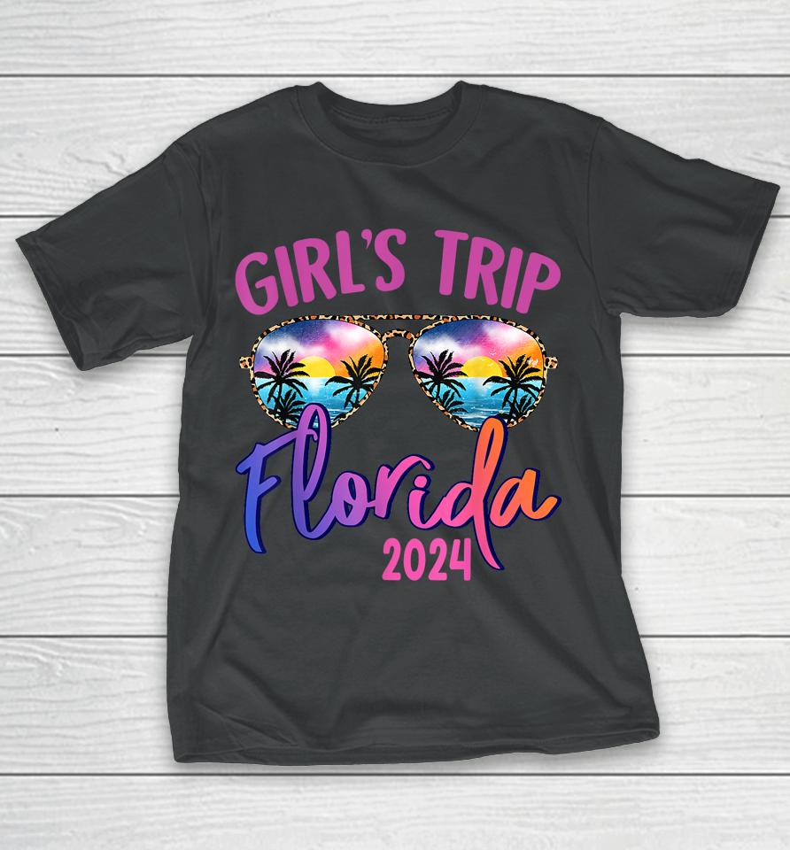 Girls Trip Florida 2024 Sunglasses Summer Girlfriend Group T-Shirt