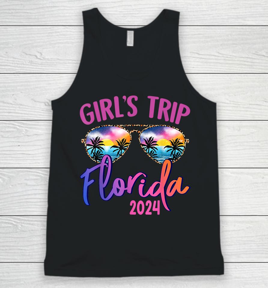 Girls Trip Florida 2024 Sunglasses Summer Girlfriend Group Unisex Tank Top
