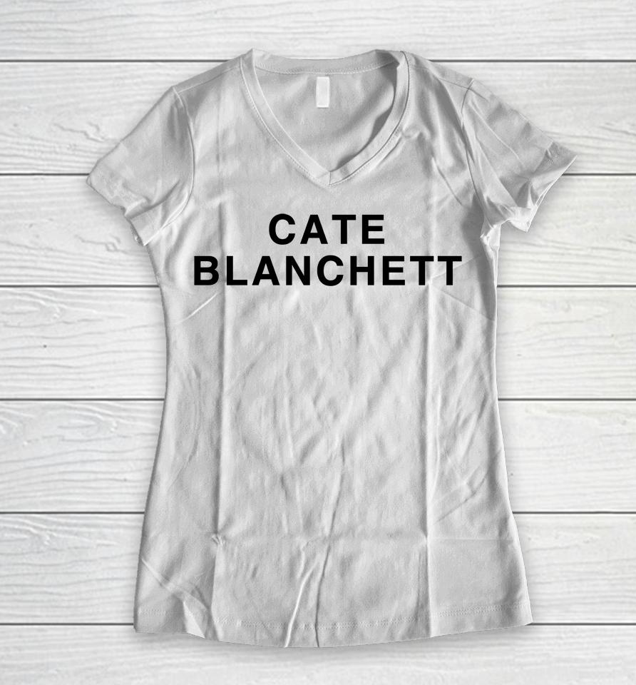Girlsontopstees Cate Blanchett Women V-Neck T-Shirt