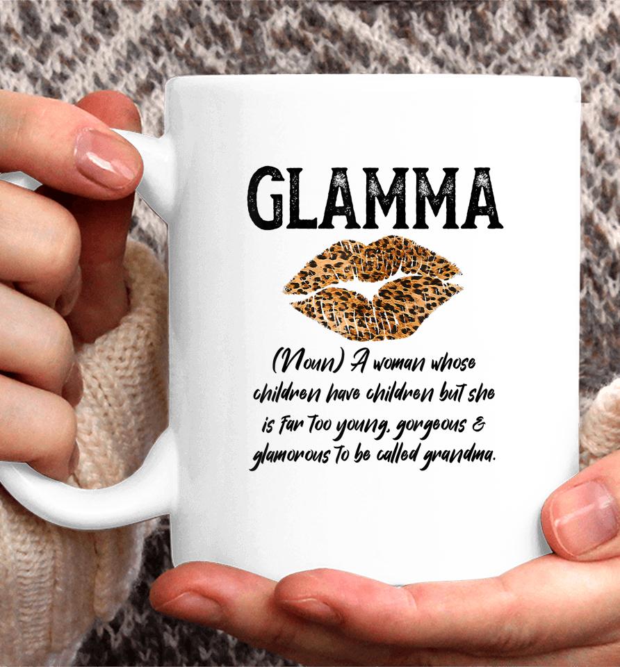 Glamma Leopard Lips Kiss Glam Ma Description Mother's Day Coffee Mug
