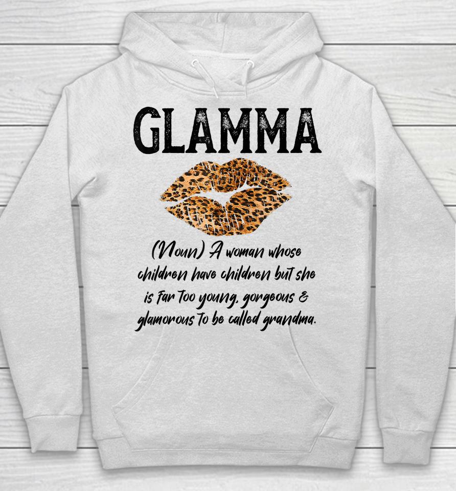 Glamma Leopard Lips Kiss Glam Ma Description Mother's Day Hoodie
