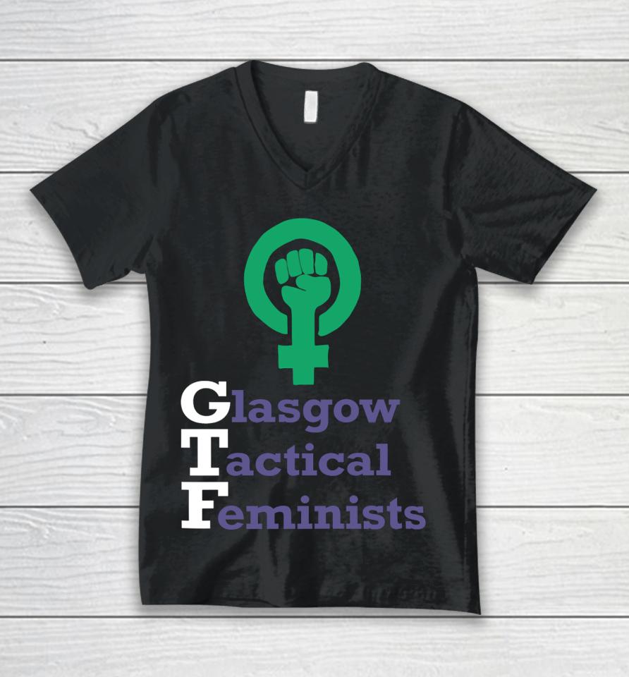 Glasgow Tactical Feminists Unisex V-Neck T-Shirt