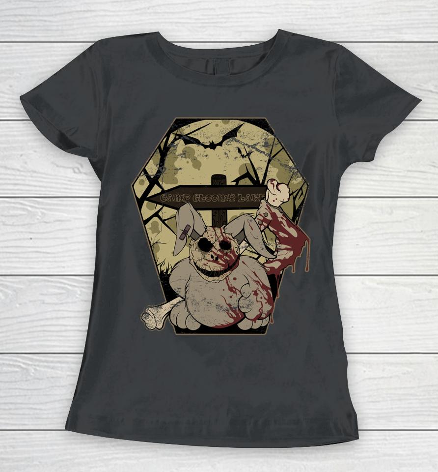 Gloom Bunny Distressed Women T-Shirt