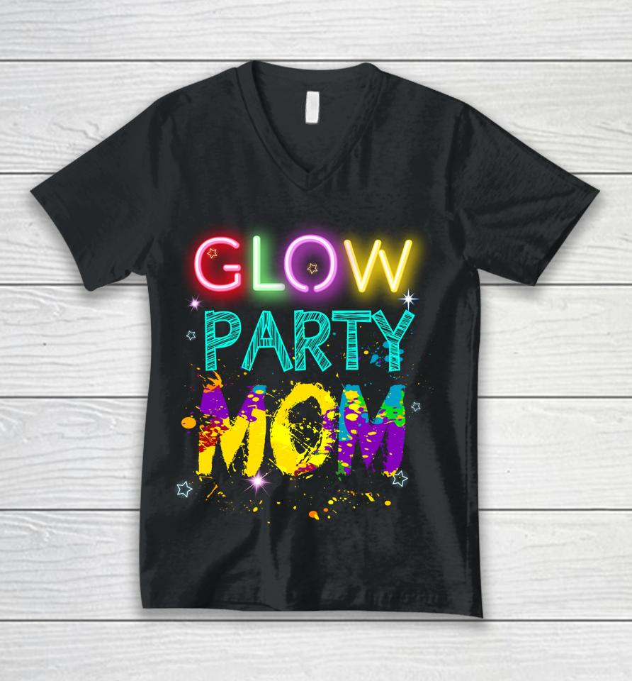 Glow Party Mom Unisex V-Neck T-Shirt