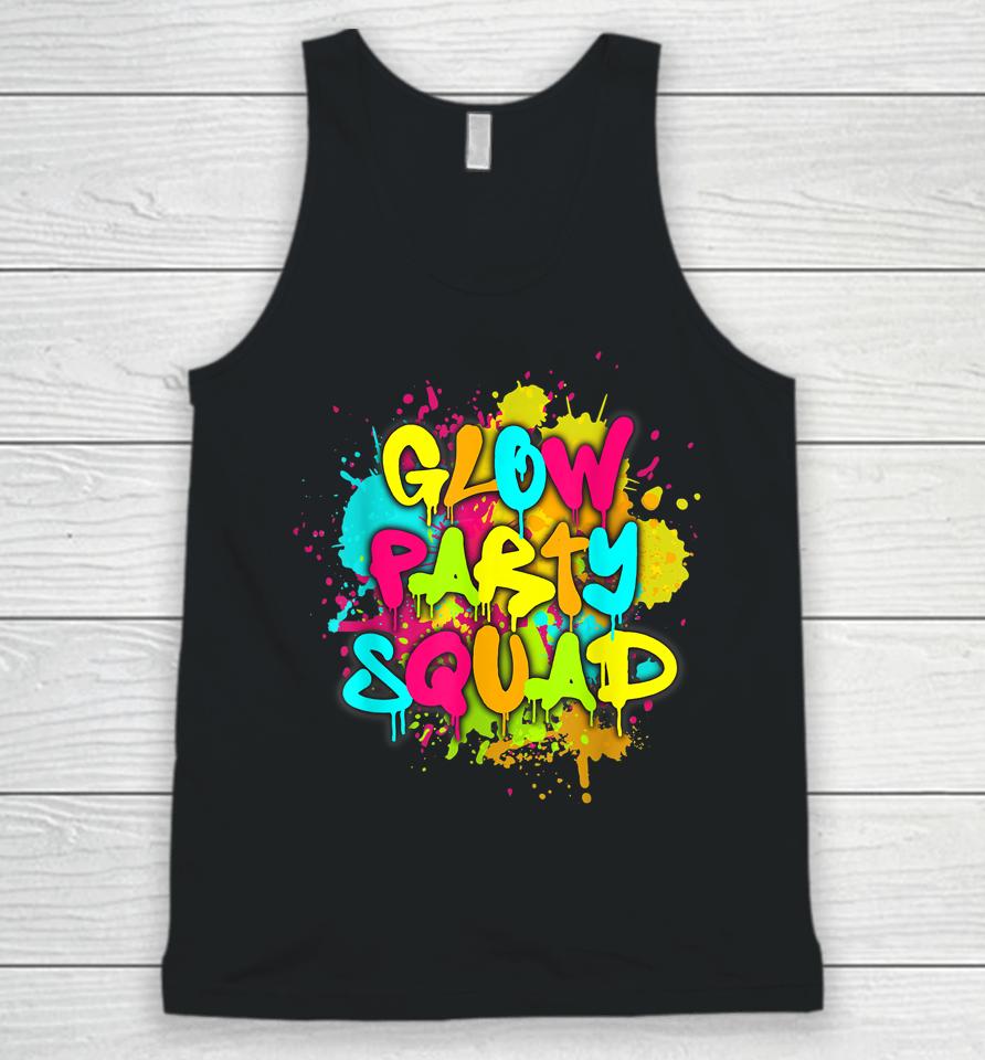 Glow Party Squad Colorful Paint Splatter Effect Party Lover Unisex Tank Top