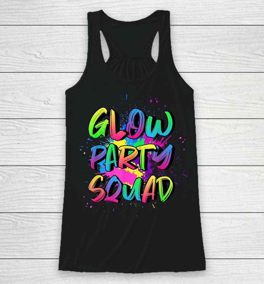 Glow Party Squad Costume 80S Glow Halloween Party Outfit Racerback Tank