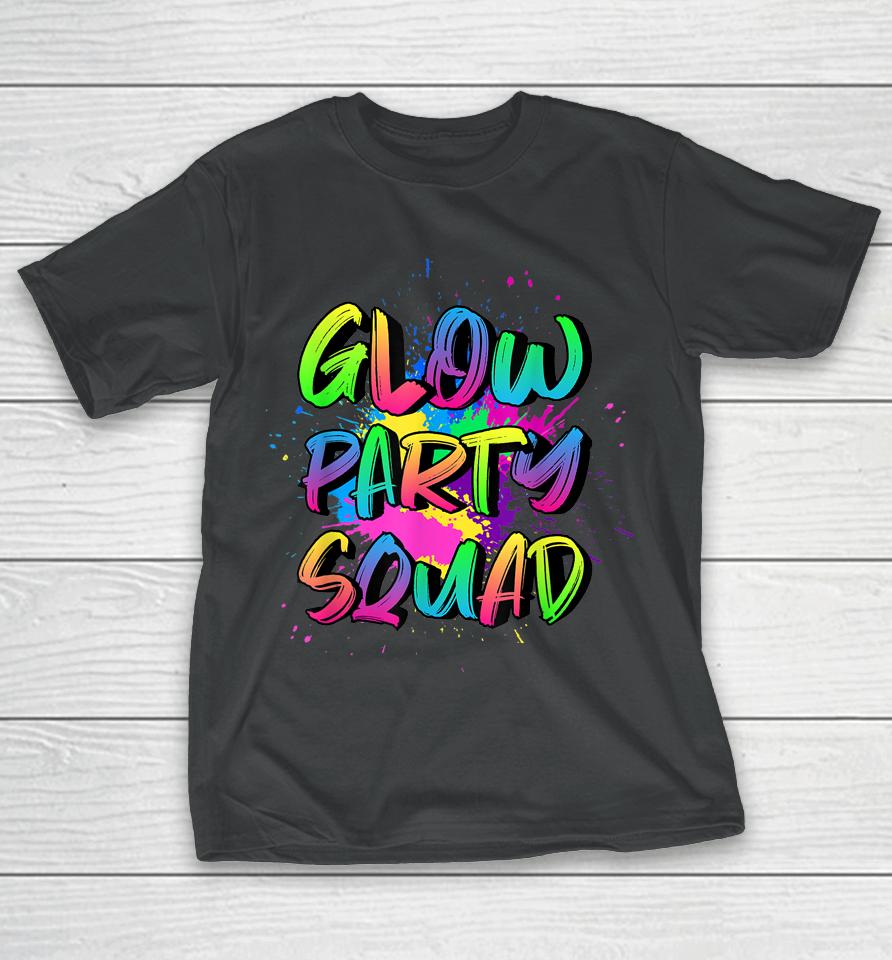 Glow Party Squad Costume 80S Glow Halloween Party Outfit T-Shirt