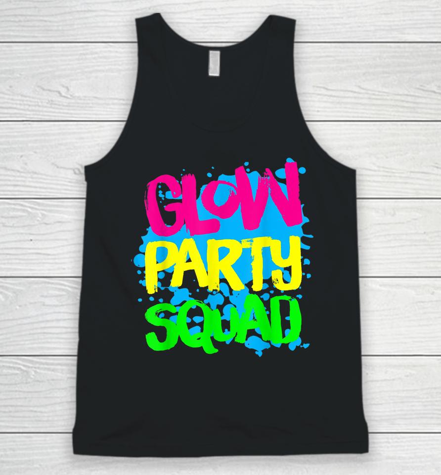 Glow Party Squad Paint Splatter Effect Glow Party Unisex Tank Top