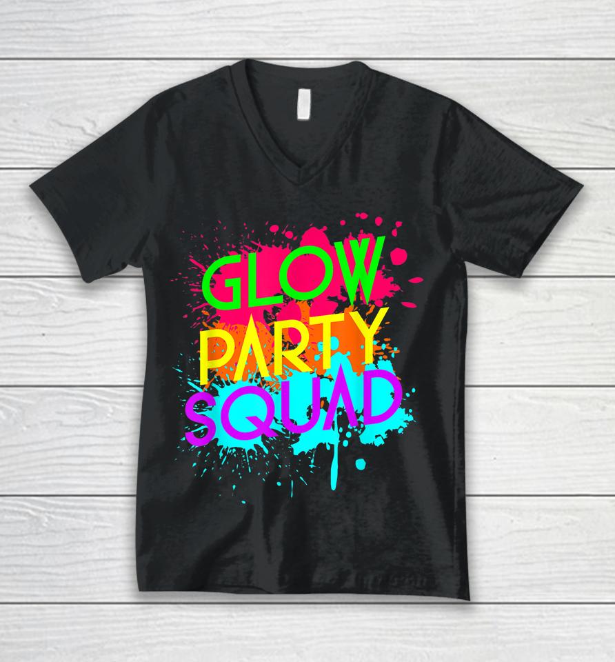 Glow Party Squad Unisex V-Neck T-Shirt