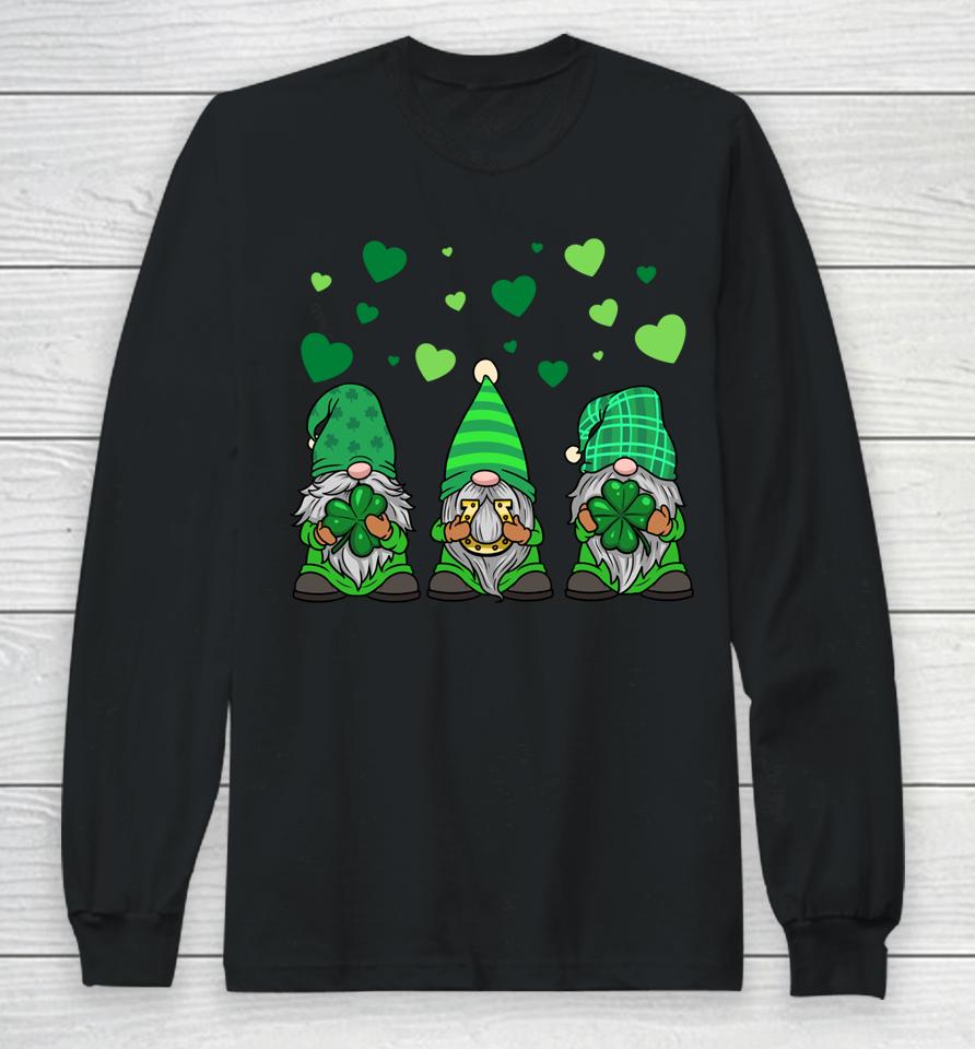 Gnome Leprechaun Green Gnomes Tomte St Patrick's Day Long Sleeve T-Shirt