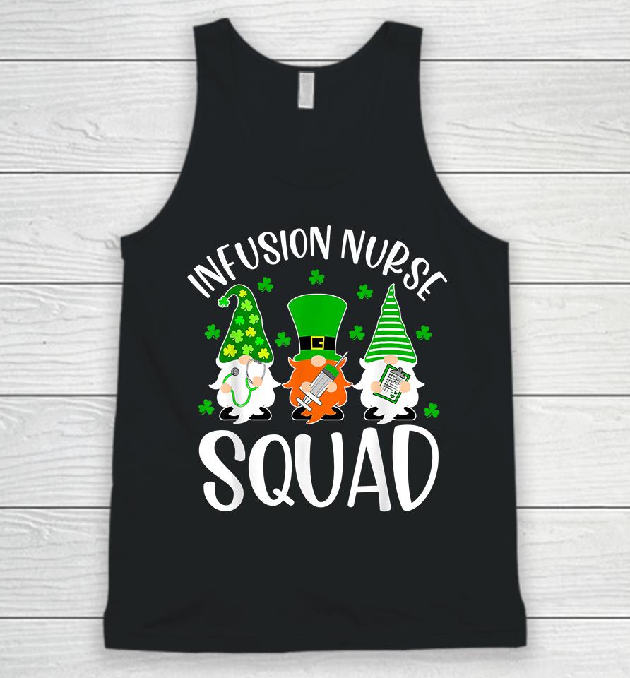 Gnomes Infusion Nurse Squad St Patrick Day Unisex Tank Top