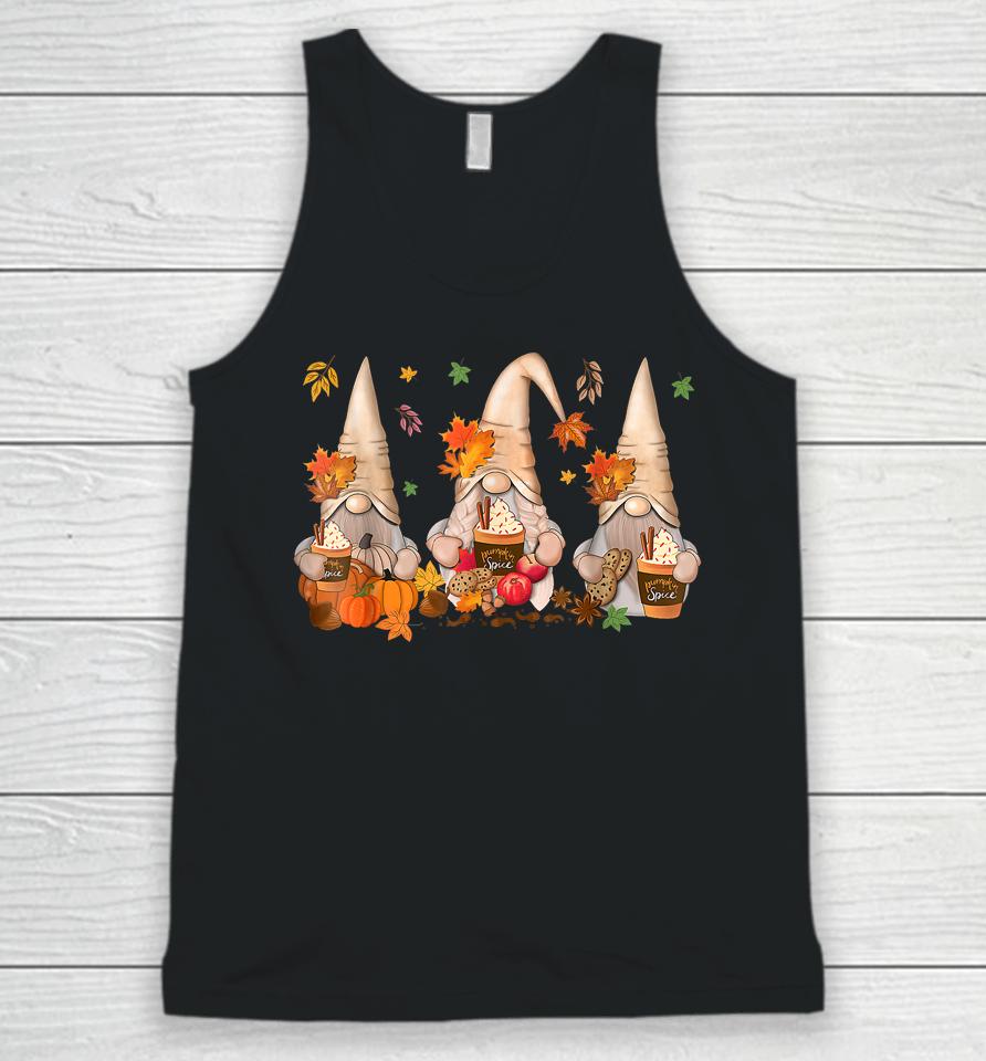 Gnomes Pumpkin Spice Coffee Latte Fall Autumn Thanksgiving Unisex Tank Top