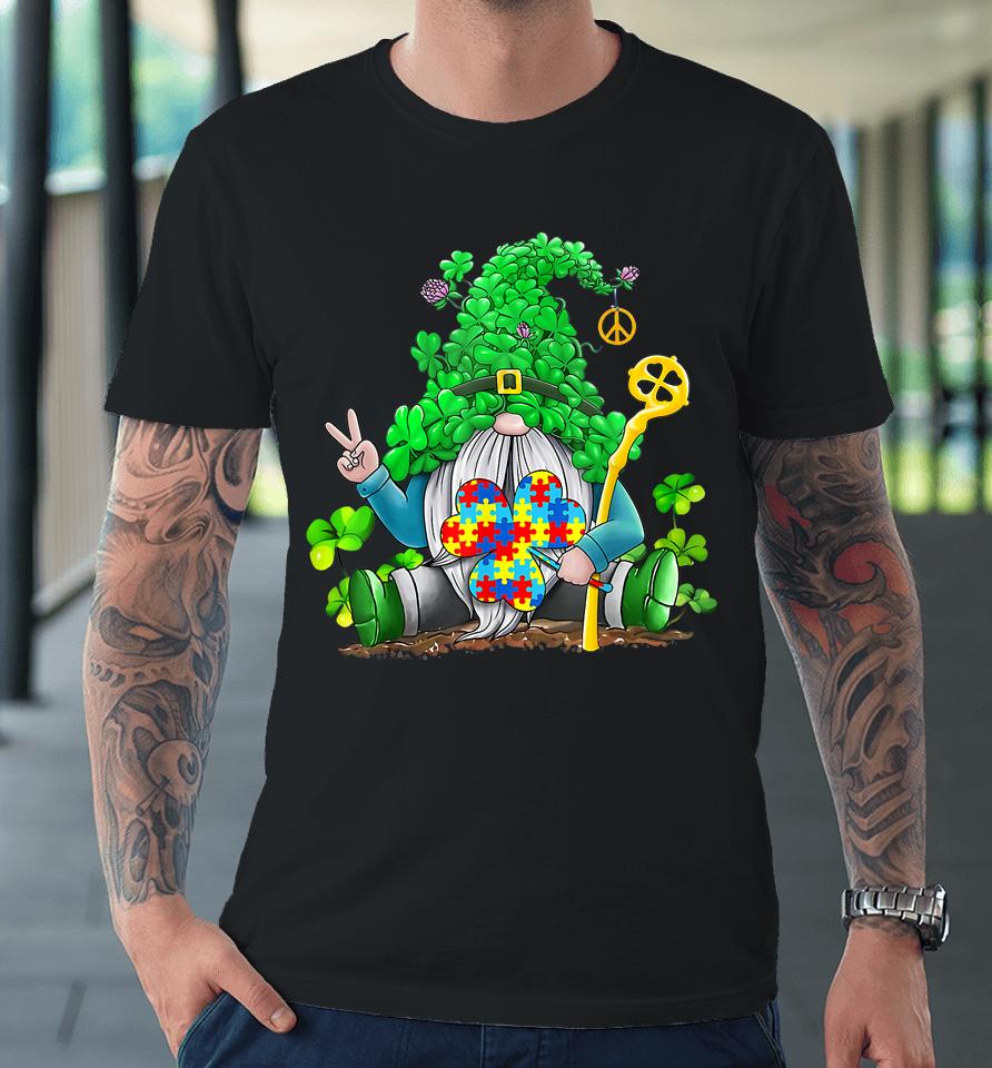 Gnomies Shamrock Autism Awareness St Patrick's Day Premium T-Shirt