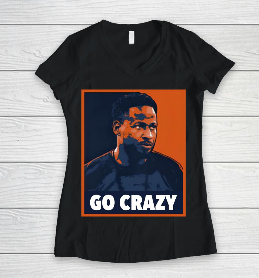 Go Crazy Cw Barstool U Barstool Sports Women V-Neck T-Shirt