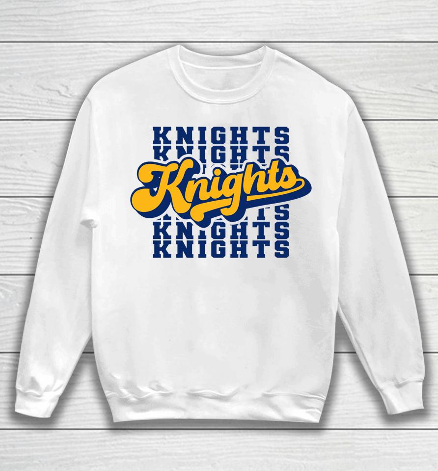 Go Knights - Cute 70'S Retro Gameday Spirit Cheerer Sweatshirt
