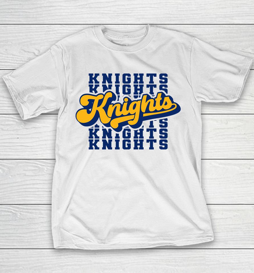 Go Knights - Cute 70'S Retro Gameday Spirit Cheerer Youth T-Shirt