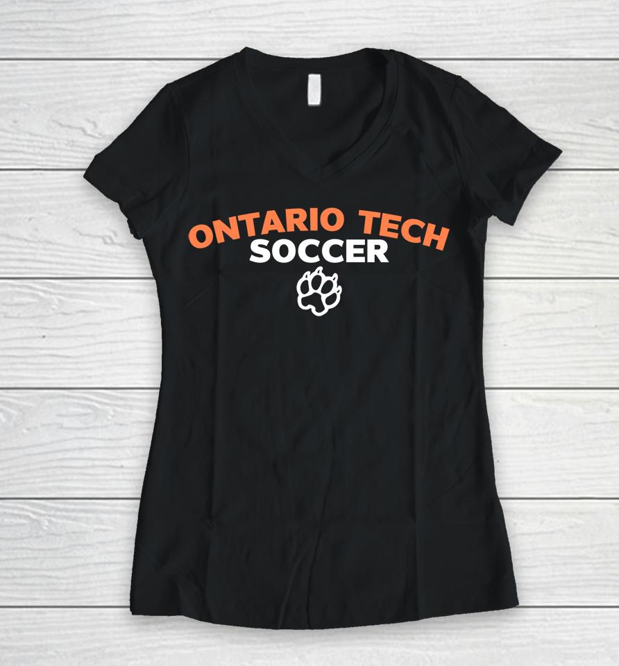Go Ridgebacks Shop Ontario Tech Soccer Women V-Neck T-Shirt