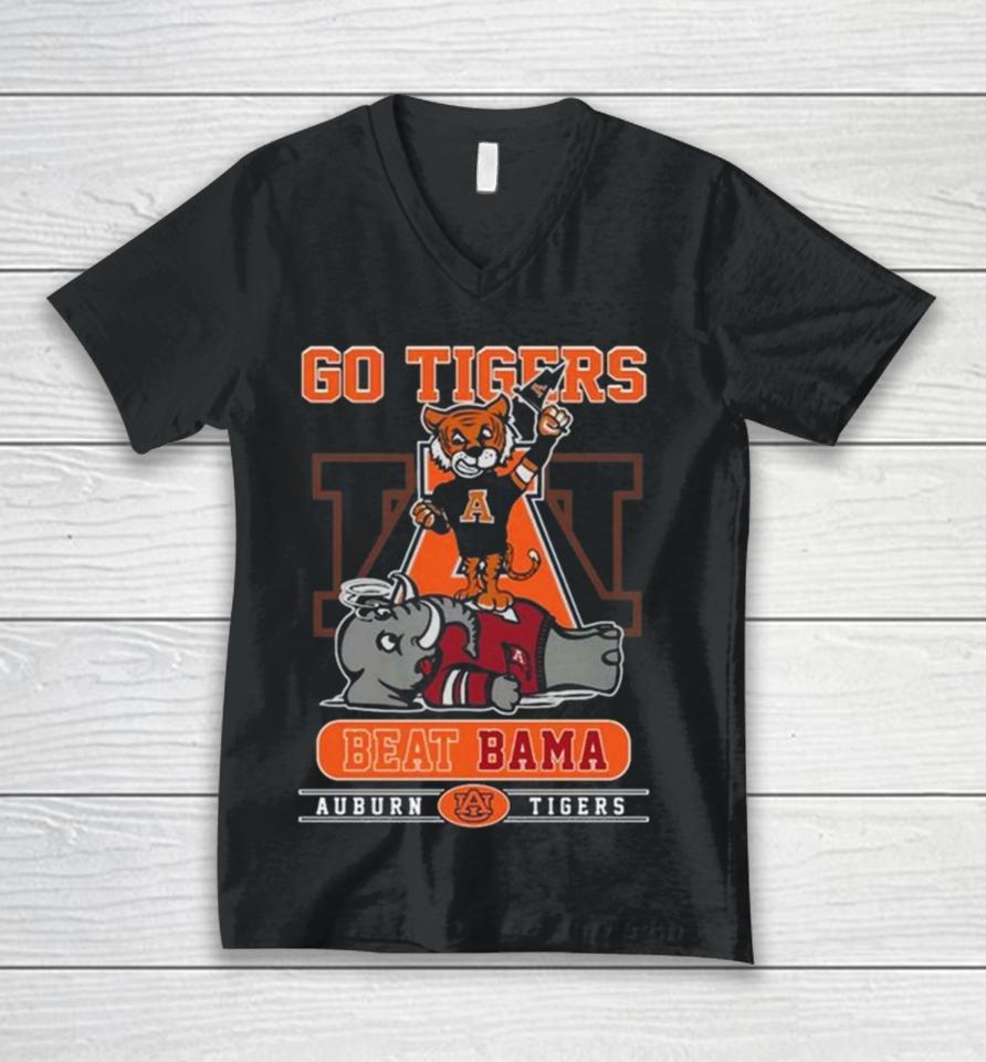 Go Tigers Beat Bama Auburn Tigers 2023 Unisex V-Neck T-Shirt