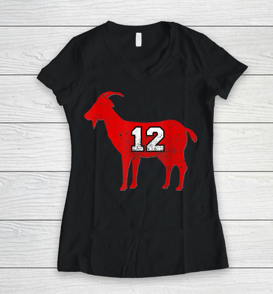 Goat 12 Vintage Women V-Neck T-Shirt
