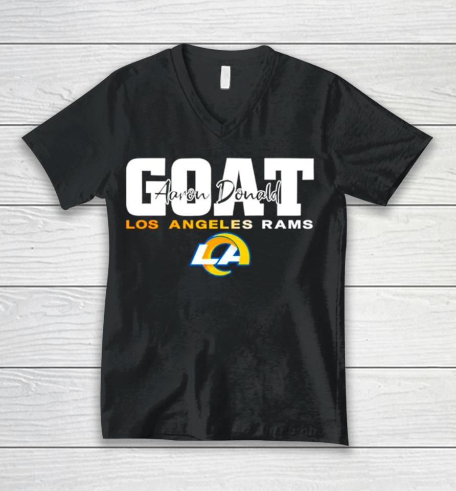 Goat Aaron Donald Los Angeles Rams Unisex V-Neck T-Shirt