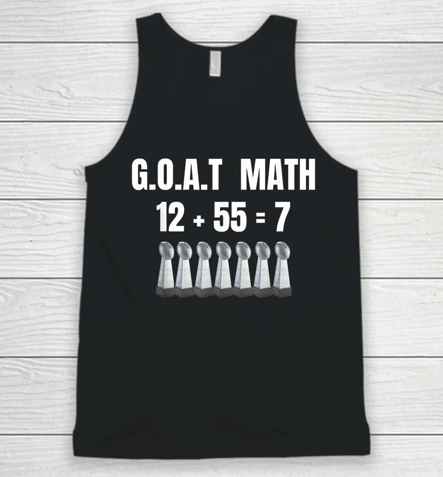 Goat Math By Brady Is Seven Rings Football Championship Fans Unisex Tank Top