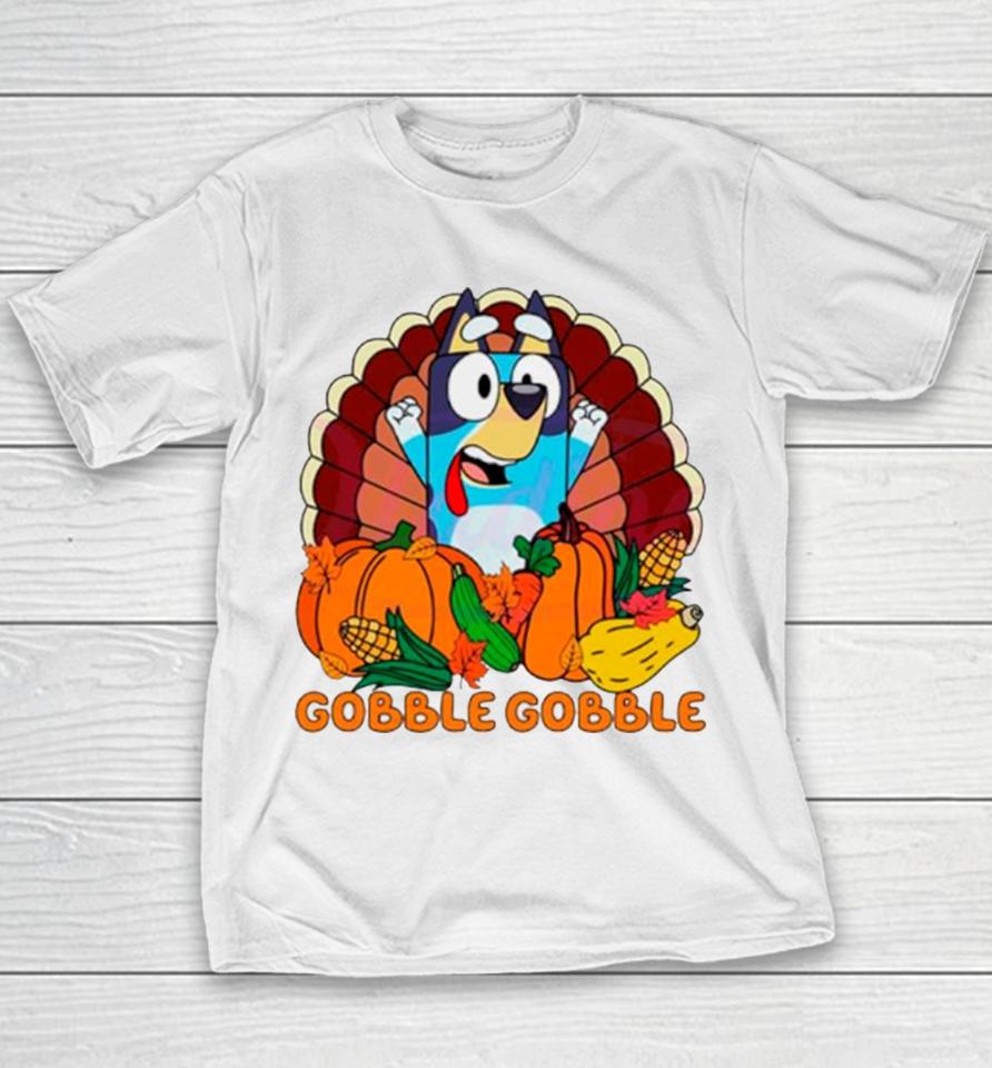 Gobble Gobble Bluey Thanksgiving Youth T-Shirt