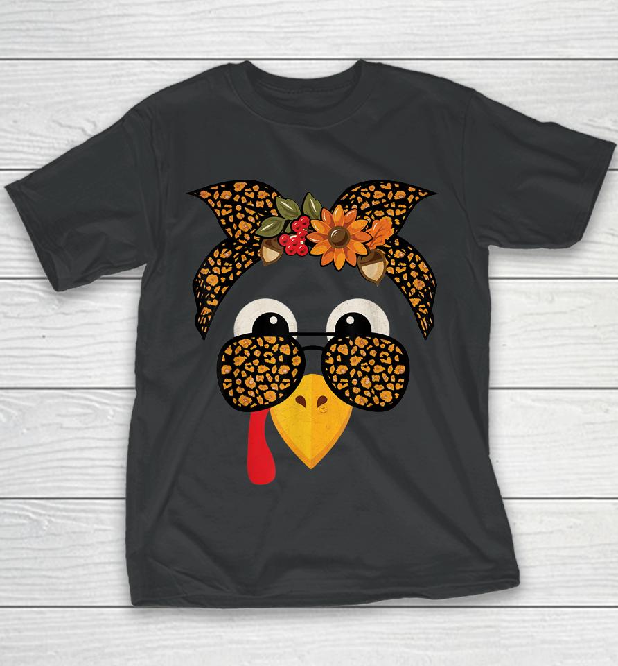 Gobble Turkey Face Youth T-Shirt