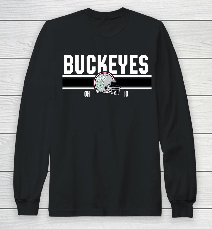 Gobuckeyes Shop Ohio State Buckeyes Helmet Long Sleeve T-Shirt