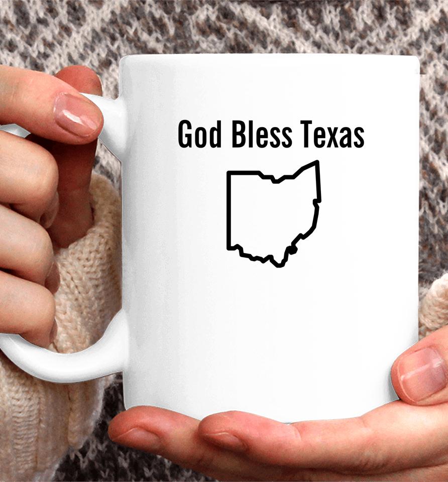 God Bless Texas Ohio Coffee Mug