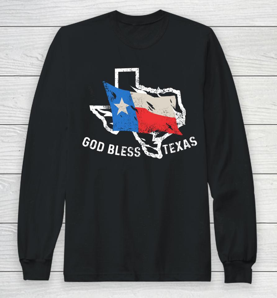 God Bless Texas Tx Home Christian Texan Long Sleeve T-Shirt