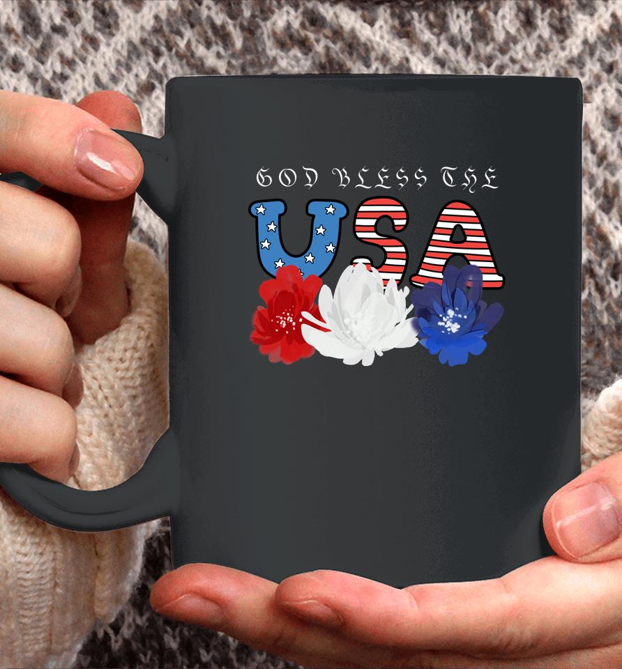 God Bless The Usa Patriotic Usa Flag Coffee Mug