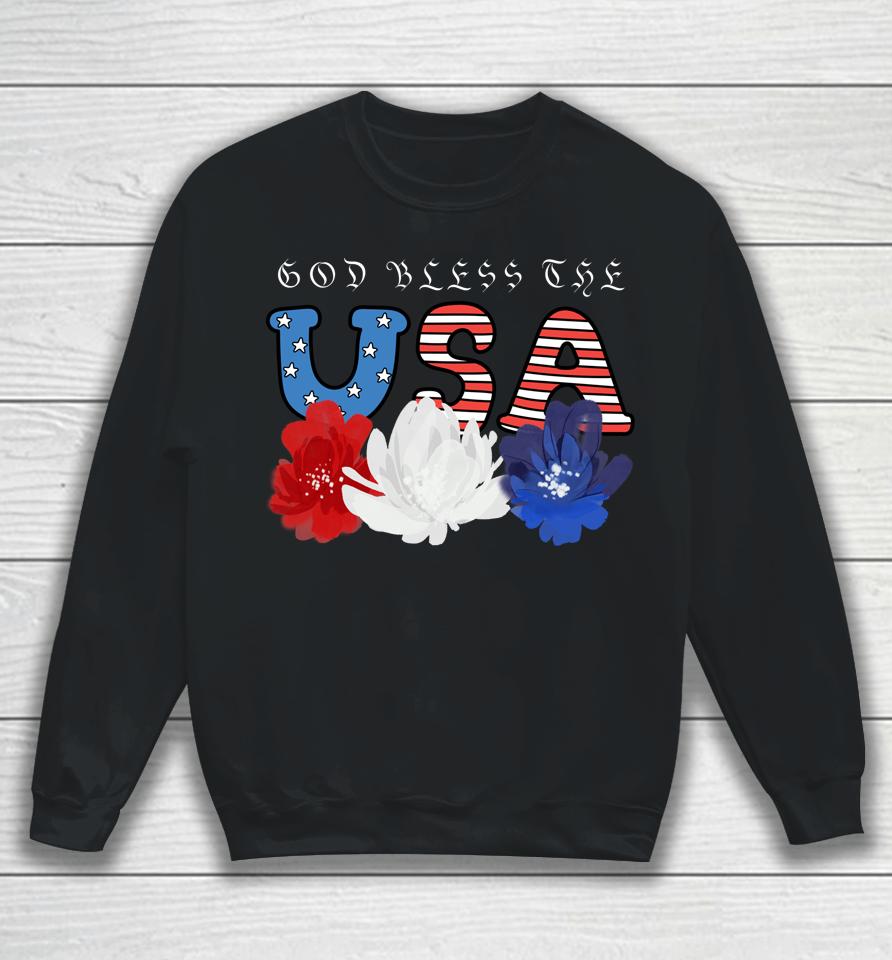 God Bless The Usa Patriotic Usa Flag Sweatshirt
