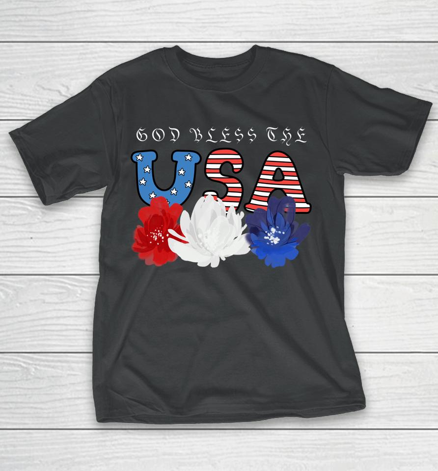 God Bless The Usa Patriotic Usa Flag T-Shirt