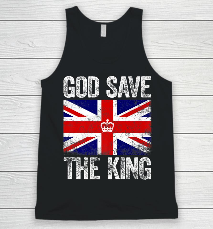 God Save The King Charles Iii Tee Uk Flag Top King Charles Unisex Tank Top