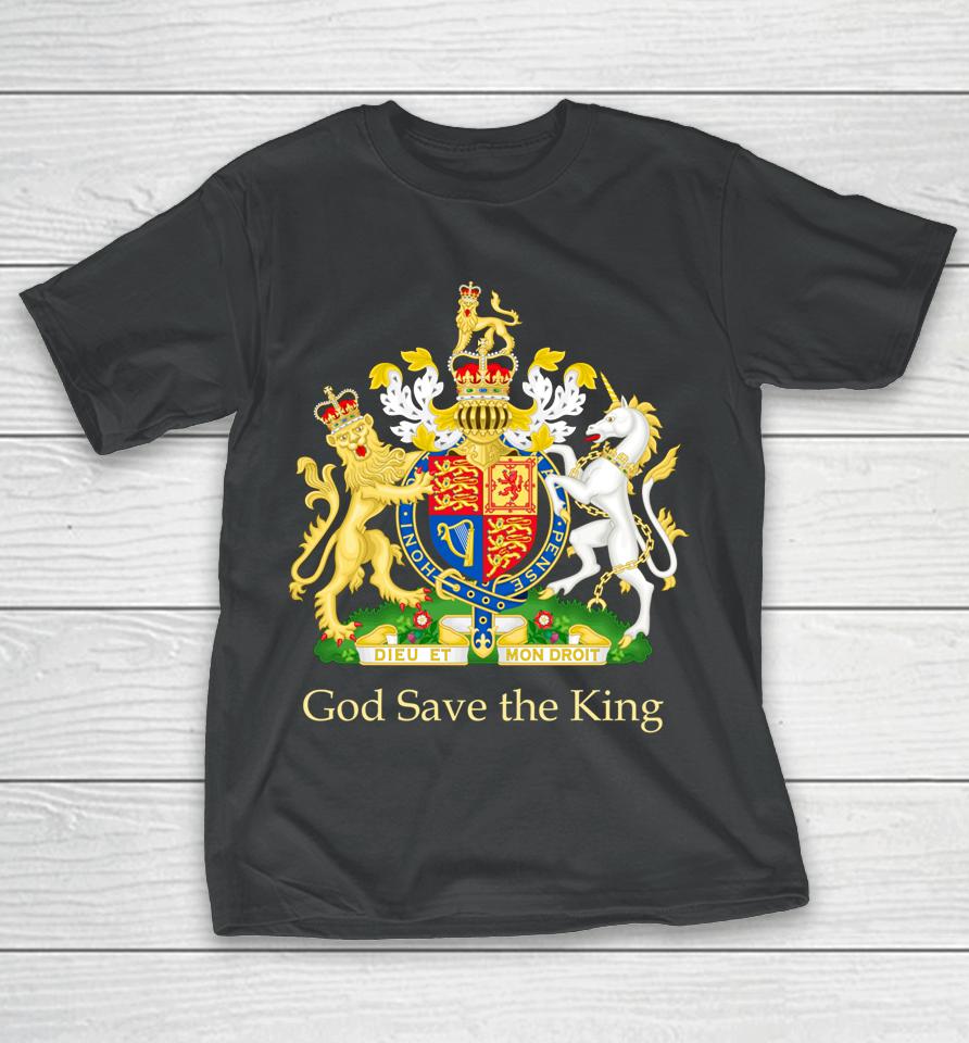 God Save The King Royal Coat Of Arms Emblem T-Shirt