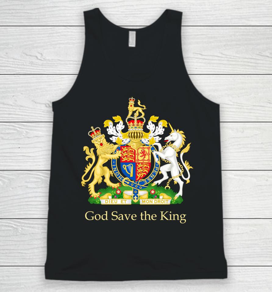 God Save The King Royal Coat Of Arms Emblem Unisex Tank Top