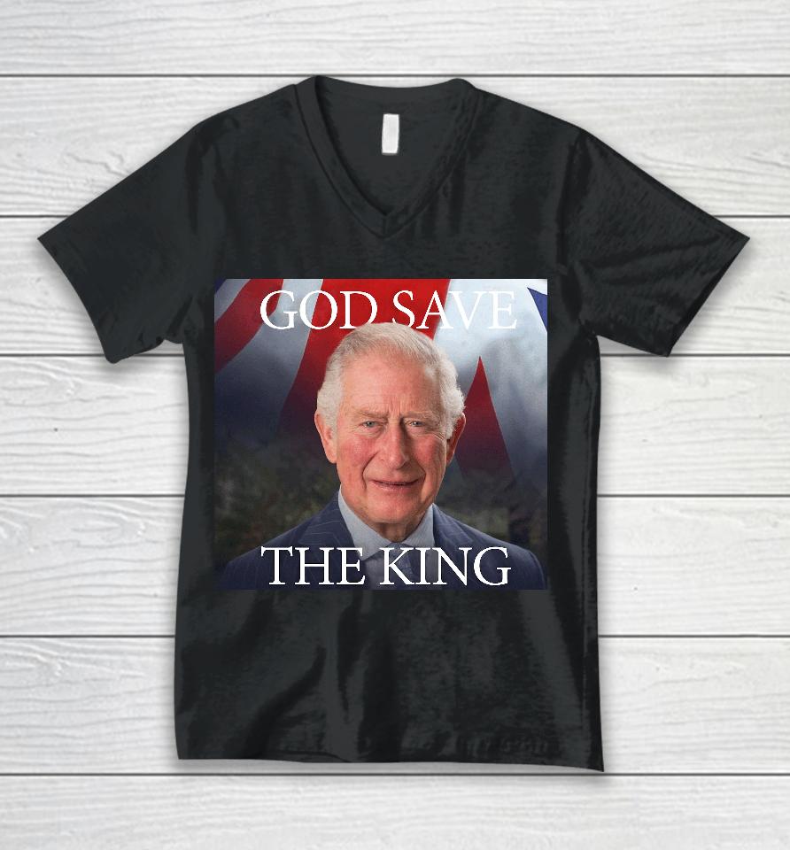God Save The King Unisex V-Neck T-Shirt