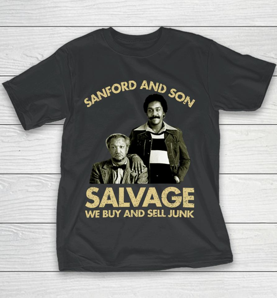 Godfrey Wearing Sanford And Son Salvage We Buy Sell Junk Youth T-Shirt