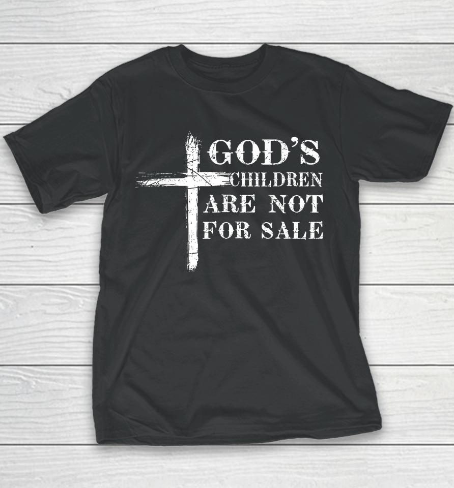 God's Children Are Not For Sale Cross Jesus Christ Christian Youth T-Shirt