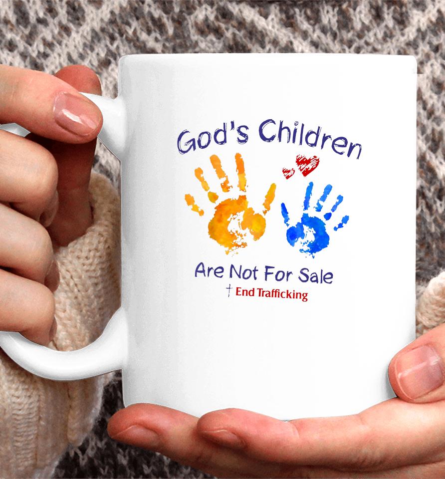 God's Children Are Not For Sale Hand Prints Coffee Mug