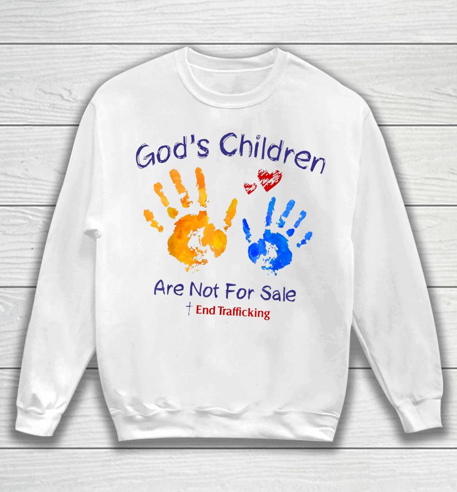 God's Children Are Not For Sale Hand Prints Sweatshirt