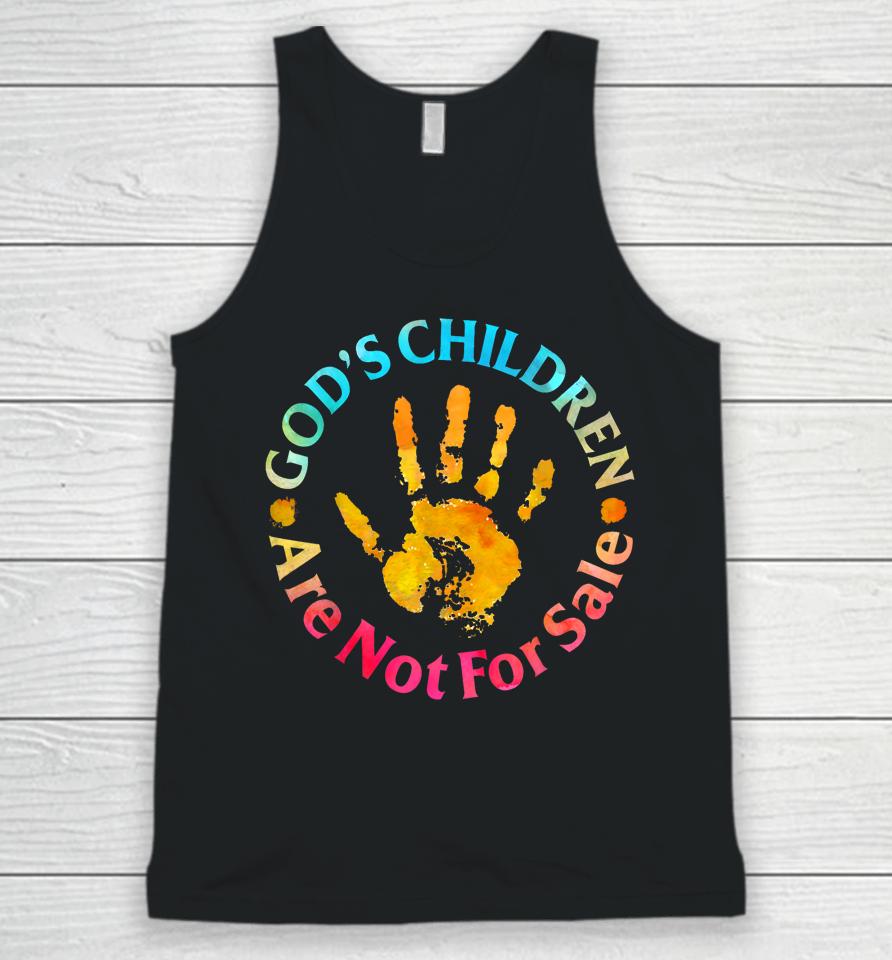 God's Children Are Not For Sale Hand Prints Unisex Tank Top