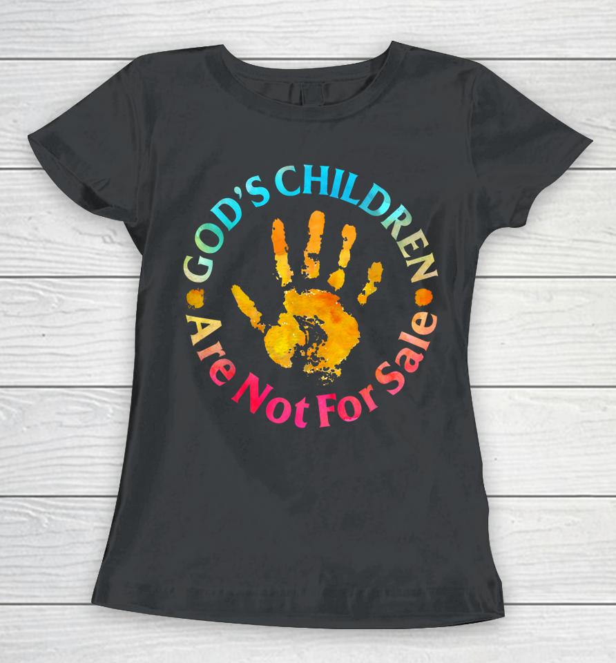 God's Children Are Not For Sale Hand Prints Women T-Shirt