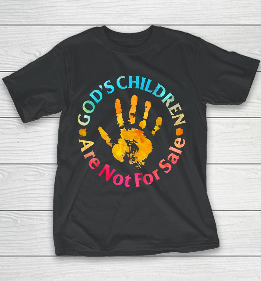 God's Children Are Not For Sale Hand Prints Youth T-Shirt
