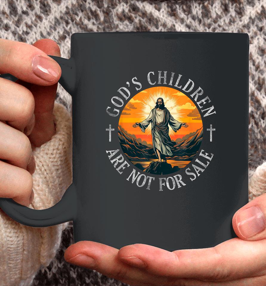 God's Children Are Not For Sale Jesus Cross Christian Coffee Mug