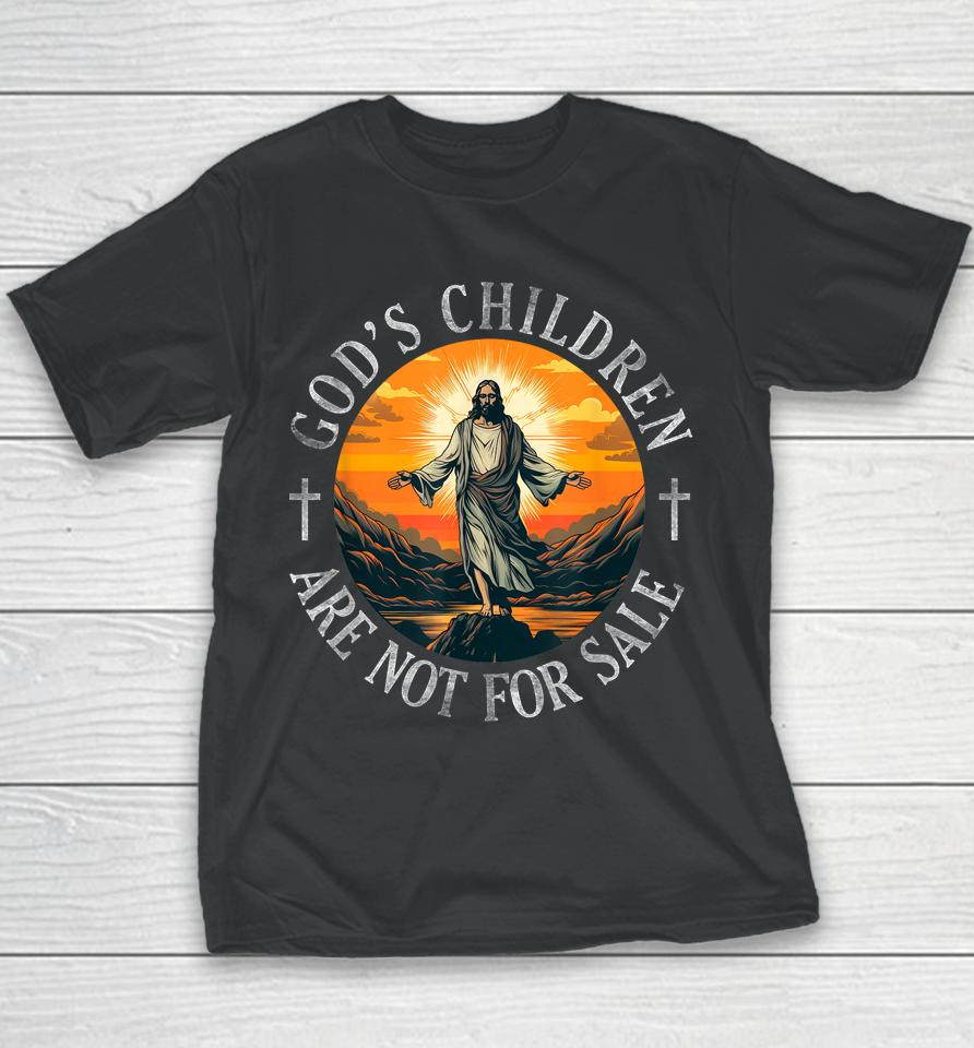 God's Children Are Not For Sale Jesus Cross Christian Youth T-Shirt